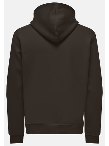 ONLY & SONS Sweatshirt / Hoodie Connor in Dunkelbraun / creme