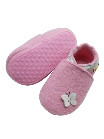 Yalion Leder-Krabbelschuhe "Libellen" in Rosa