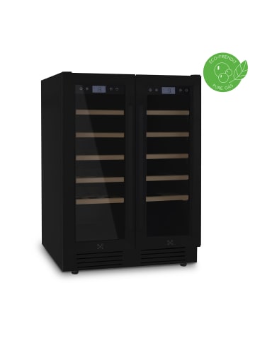 Les Petits Champs Weinkühlschrank 42 Flaschen CAVCEDB42 Schwarz, Energieklasse G,  Anti-UV, LED