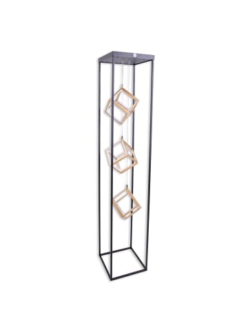 näve LED Stehleuchte "TRIPOLIS" in schwarz - (L)26 cm x (B)26 cm x (H)140 cm - EEK G