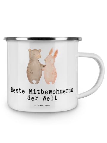 Mr. & Mrs. Panda becher emaille Hase Beste Mitbewohnerin der Wel... in Weiß