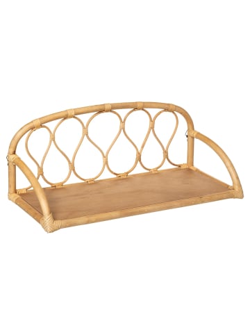Atmosphera Créateur d'intérieur Wandregal für Kinderzimmer, Rattan in Braun, (B) 23 x (H) 24 x (L) 57 cm