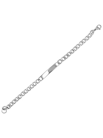 Adeliás Unisex Armband – Panzerarmband aus Edelstahl 19 cm in silber