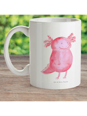 Mr. & Mrs. Panda Kaffeebecher Axolotl Glücklich ohne Spruch in Weiß