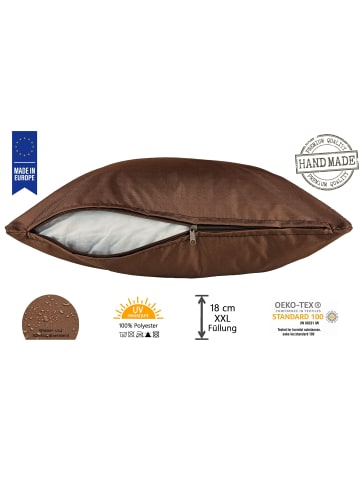JACK Outdoor Dekokissen 45x45cm inkl. XXL Füllung in Braun