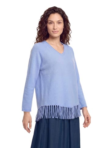 CARTOON Strickpullover mit V-Ausschnitt in Light Blue Melange
