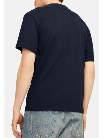 Jack & Jones T-Shirt Caleb Varsity in Weiß / dunkelblau