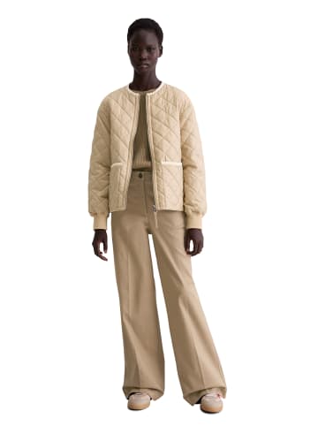 Marc O'Polo Kragenlose Steppjacke relaxed in Stormy Sand