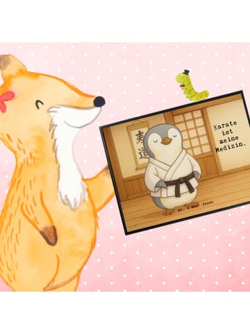 Mr. & Mrs. Panda Schreibtischauflage Pinguin Karate Design mit S... in Weiß