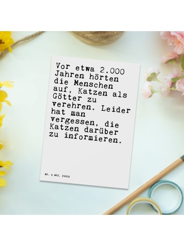 Mr. & Mrs. Panda Ansichtskarte Vor etwa 2.000 Jahren... mit Spruch in Weiß