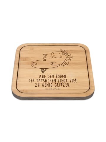 Mr. & Mrs. Panda Tassenuntersetzer Einhorn Blümchentail mit Spruch in Transparent