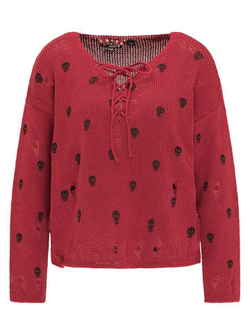 myMo ROCKS Damen Pullover in Dunkelrot