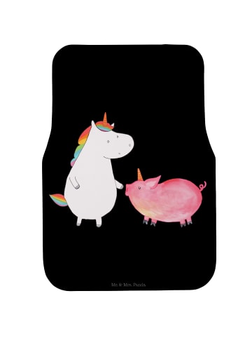 Mr. & Mrs. Panda Fahrer Autofußmatte Einhorn Schwein ohne Spruch in Schwarz