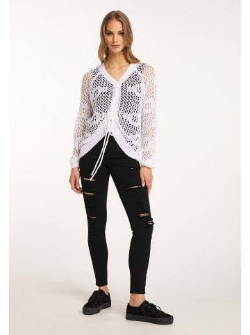 myMo ROCKS Damen Strickpullover in Wollweiss