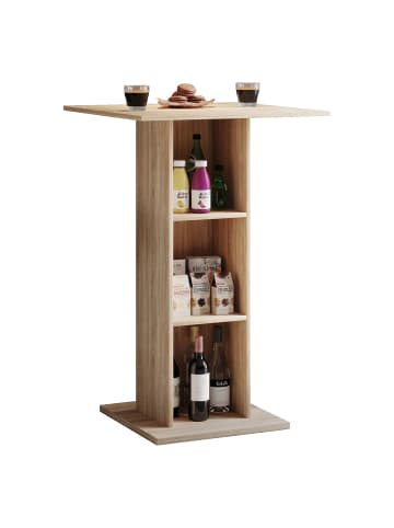 ebuy24 Bartisch Standos Eiche Dekor 70 x 70 cm