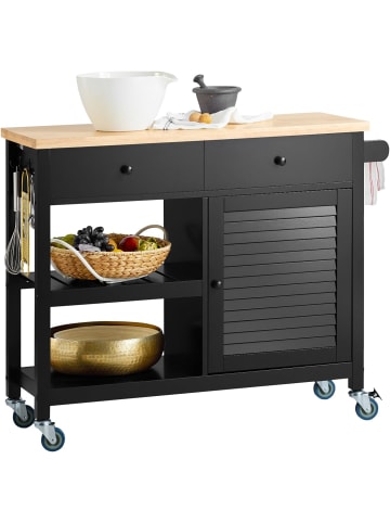 SoBuy Küchenwagen in Schwarz - (B)105 x (H)85,5 x (T)40cm