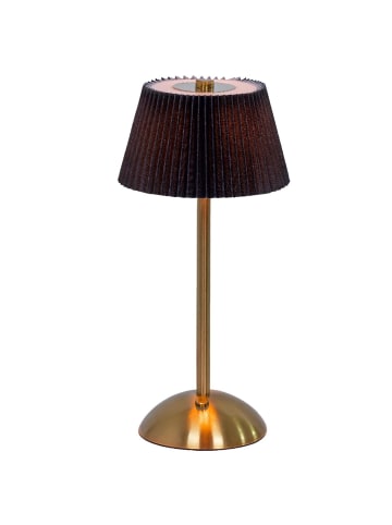 MARELIDA LED Tischlampe mit Schirm aufladbar dimmbar 3 Lichtfarben H: 30,5cm schwarz