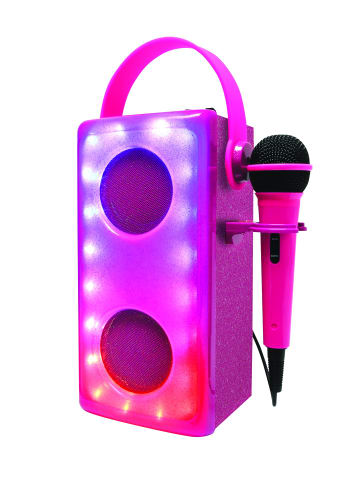 LEXIBOOK® Rosa Leuchtender Bluetooth®-Lautsprecher mit Mikrofon