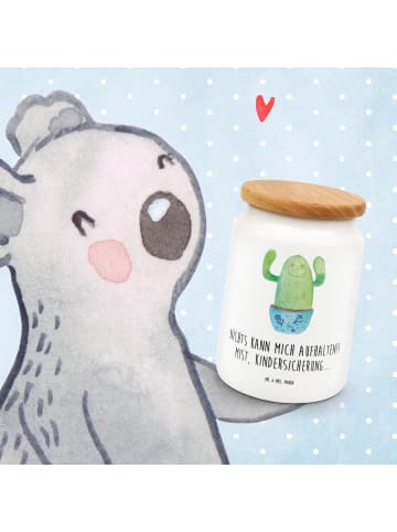 Mr. & Mrs. Panda Keksdose Kaktus Happy mit Spruch in Weiß
