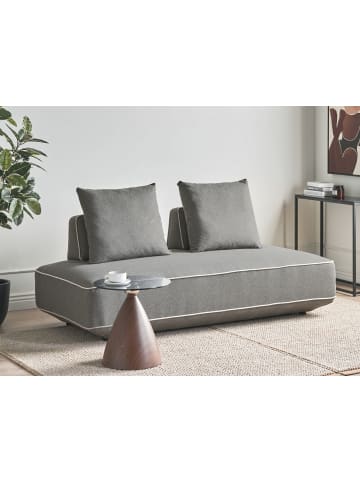 Beliani Chaiselongue SEILLANS in Grau/Beige - (W) 194 x (H) 94 x (L) 97 cm symmetrisch