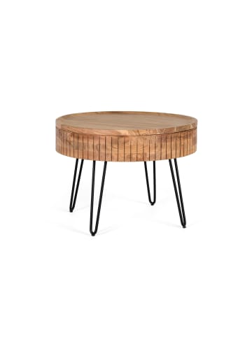 Giner y Colomer Couchtisch aus Mangoholz mit Eisenfuß handgefertigt. in Brown