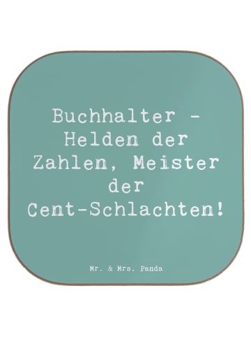 Mr. & Mrs. Panda Untersetzer Spruch Buchhalter Helden mit Spruch in Meeresbrise