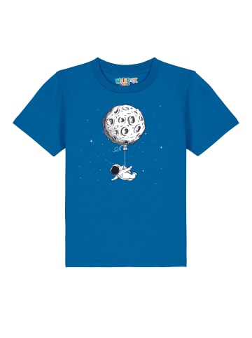 wat? Apparel T-Shirt Funny Spaceman in Blau