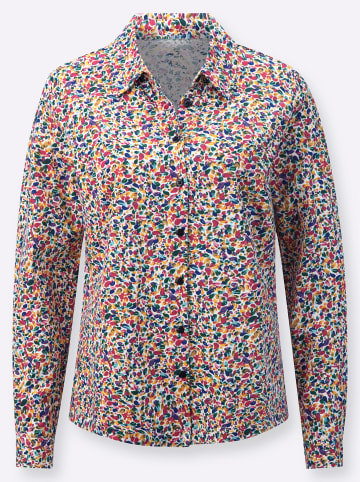 WITT WEIDEN Jersey-Bluse in ecru-fuchsia-bedruckt