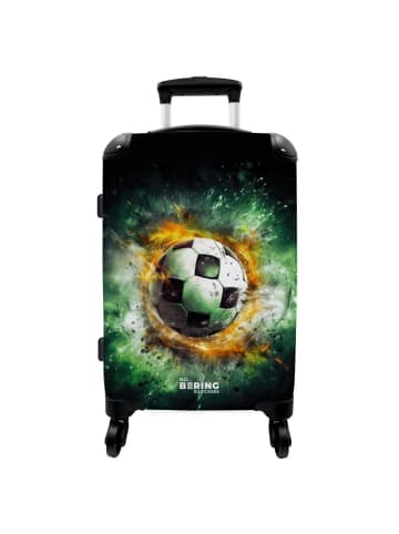 NoBoringSuitCases Suitcase, Koffer, Reisekoffer Fußball orange grün