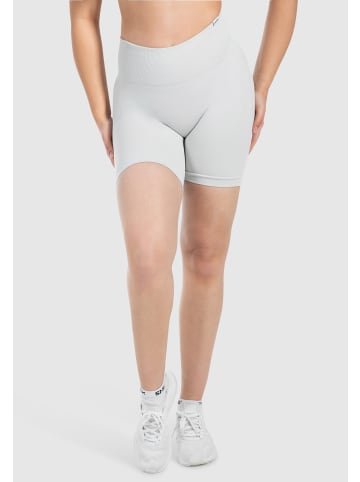 SMILODOX Short Leggings Arleta Scrunch in Hellgrau