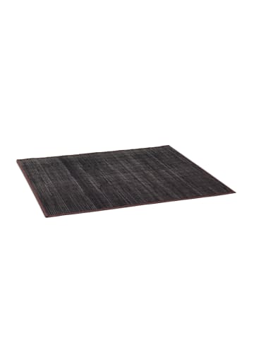 relaxdays Badvorleger in Schwarz/Braun - (B)100 x (T)80 cm