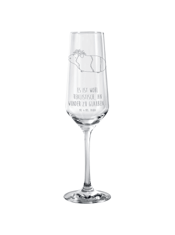 Mr. & Mrs. Panda Sektglas Meerschweinchen Weisheit mit Spruch in Transparent