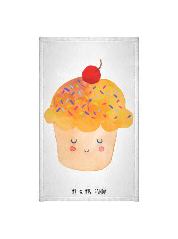 Mr. & Mrs. Panda Handtuch Cupcake ohne Spruch in Weiß