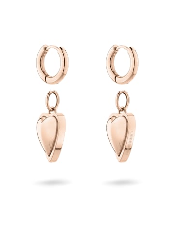 LIEBESKIND BERLIN Creolen Metal Heart in roségold