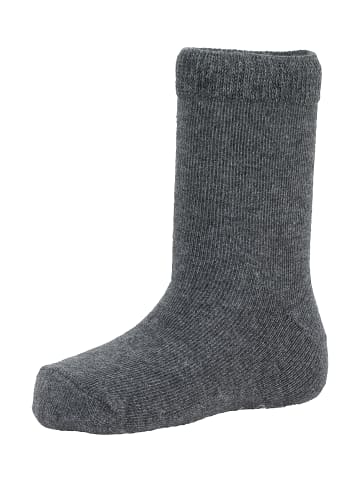 Sterntaler Socken 2er-Pack uni in anthrazit mel.