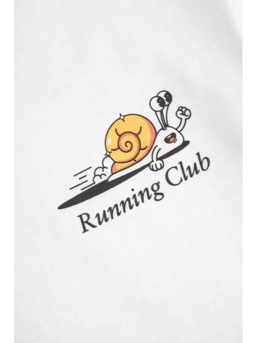 Coccodrillo Baumwoll-T-Shirt mit kurzen Ärmeln in weiß