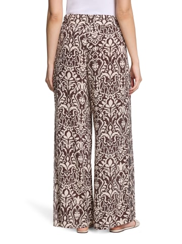CARTOON Palazzo-Hose mit Gummizug in Patch Brown/Cream
