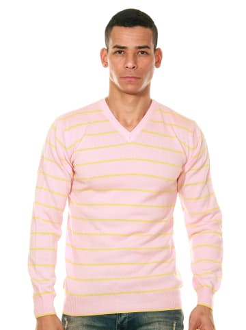 FIOCEO Pullover in rosa/gelb