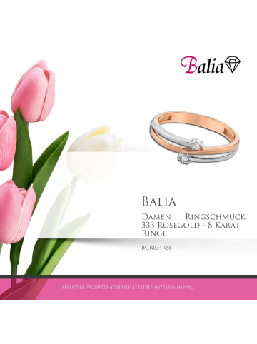 BALIA 333 Rosegold - 8 Karat, 333 Weißgold - 8 Karat Damen Ringe Boho 56 (17,8)