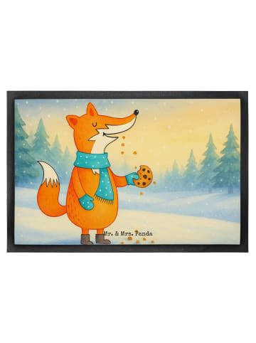 Mr. & Mrs. Panda Fußmatte außen Fuchs Keks Design ohne Spruch in Weiß