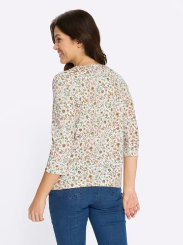 Sieh an! 3/4-Arm-Shirt in ecru-khaki-bedruckt