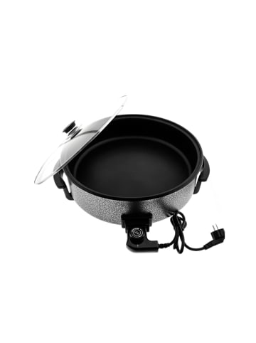 COFI 1453 Elektrische Multifunktionspfanne 42 x 9 cm - Pizzapfanne 1500W in in Schwarz