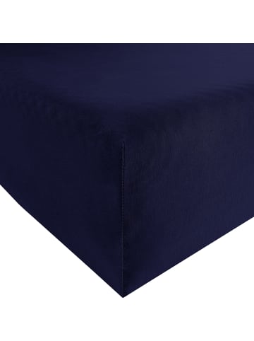 Erwin Müller Interlock-Jersey Spannbettlaken Nürnberg in dunkelblau