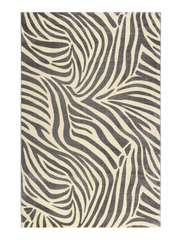 Wecon Home Kurzflorteppich Zebra in grau/creme