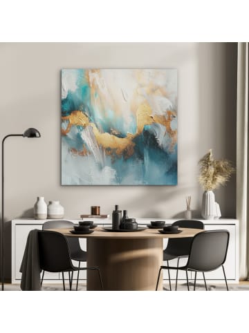 OnlyWow Akustibild Abstrakte Kunst gold blau