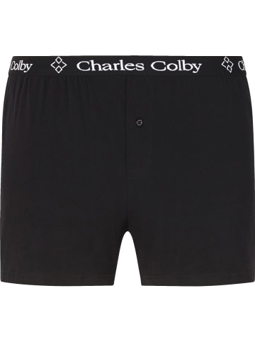 Charles Colby 2er Pack Boxershorts LORD PALLONY in grau schwarz