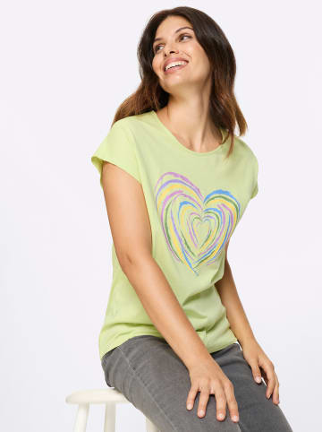 Sieh an! Kurzarm-Shirt in pistazie-orchidee