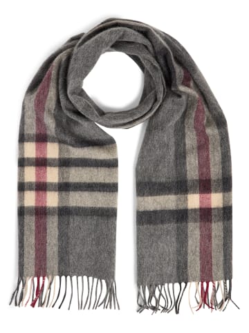 Finshley & Harding Schal in anthrazit bordeaux - 0001