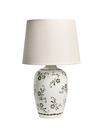 Beliani Tischleuchten JINNY in Weiß/Grün - (W) 30 x (H) 50 x (L) 30 cm