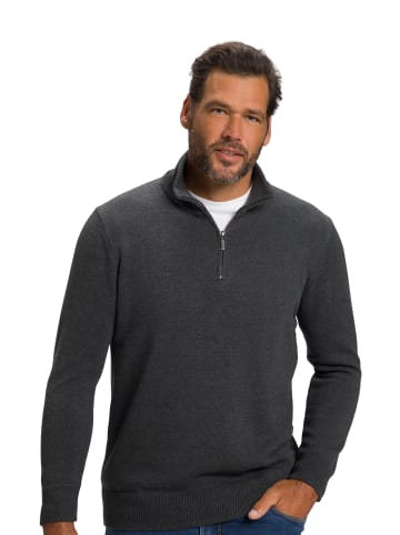 JP1880 Pullover in dunkelgrau melange